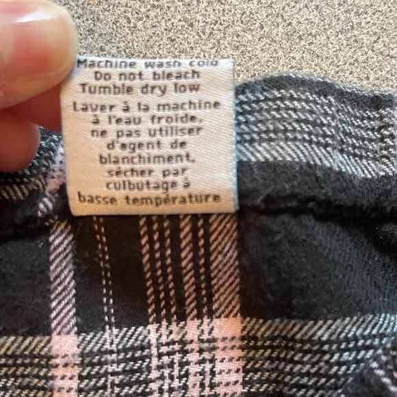 Vintage Roots Canada Black & Pink Plaid Pj Bottoms Size Medium - Picture 6 of 9